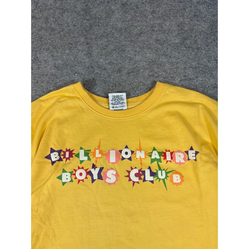 Billionaire Boys Club Mens Large Yellow Graphic Short Sleeve Streetwear T-Shirt